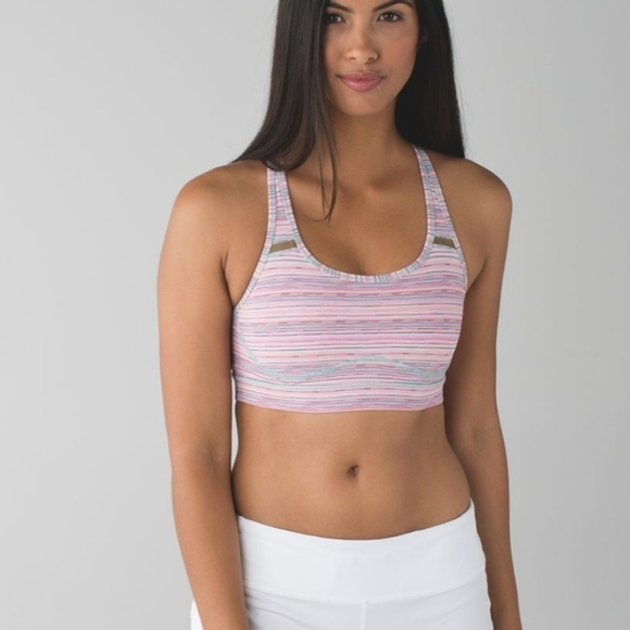 LULULEMON Sweaty Or Not Bra II Cyber Stripe 2 - Picture 7 of 13
